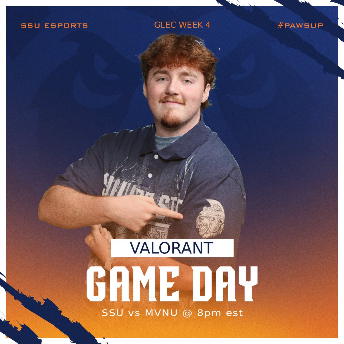 SSUEsports's tweet photo. the bears are looking to remind the cougars who sits atop the food chain tonight as SSU takes on MVNU
make sure to tune in at 8pm est over at https://t.co/y8e7gDIo17
#PawsUp https://t.co/GULeqCnMwk