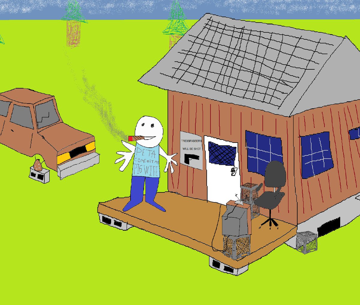 cooper200882's tweet photo. Guy living in a cabin fan art https://t.co/M6y7VJiqeN