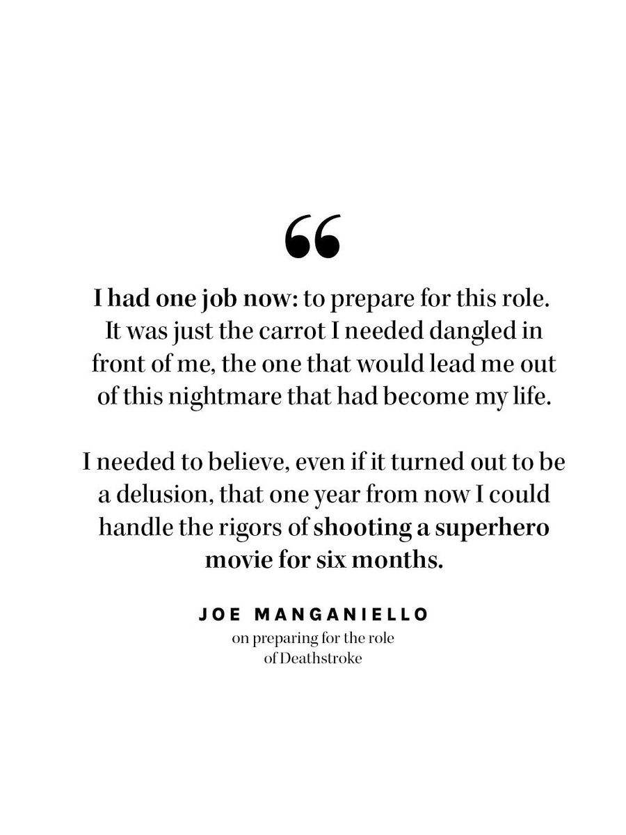 JoeManganiello's tweet photo. THE HOLLYWOOD REPORTER with a graphic first look at the difficulties I faced while attempting to show up to play Deathstroke in Ben Affleck’s Batman with an ostomy bag after having my large intestine amputated and losing 60 lbs…the link is an exclusive portion of the first chapter of my memoir BLOODLINES…

https://t.co/xn3lnu6InE