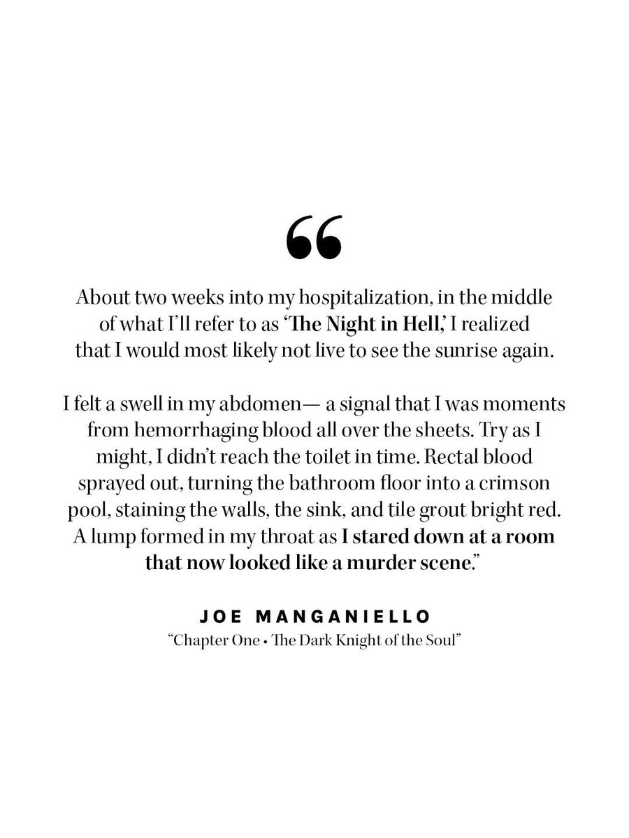 JoeManganiello's tweet photo. THE HOLLYWOOD REPORTER with a graphic first look at the difficulties I faced while attempting to show up to play Deathstroke in Ben Affleck’s Batman with an ostomy bag after having my large intestine amputated and losing 60 lbs…the link is an exclusive portion of the first chapter of my memoir BLOODLINES…

https://t.co/xn3lnu6InE