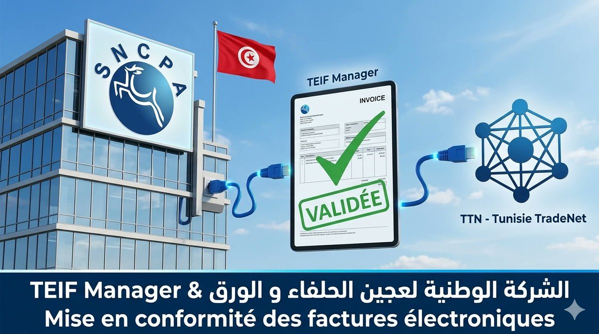 ZkbdiProtocol's tweet photo. 🏭 SNCPA : du X400 abandonné et d'Excel à la conformité El Fatoora, prix réglementés, BL et rapports ministère intégrés. Le cas client 👉 https://t.co/SMWOtV7Qkl #SecteurPublic #TEIF #Tunisie https://t.co/33hXUWsFab