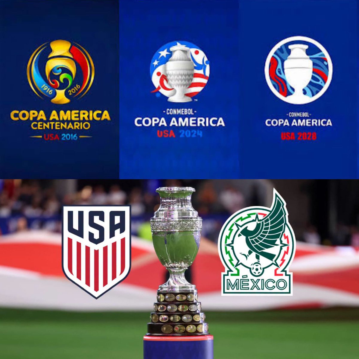 MotivacionesF's tweet photo. ¡¡EN SUDAMÉRICA SIENTEN QUE LES ROBARON LA COPA AMÉRICA!! 

La decisión de volver a disputar la Copa América en ESTADOS UNIDOS no ha caído nada bien entre los aficionados sudamericanos. 🇺🇸🌎

Con esta futura edición, el torneo se habrá disputado TRES VECES en territorio de Concacaf en apenas 12 años.

Además, México y Estados Unidos volverían a participar como invitados. 🇲🇽🇺🇸

La decisión ya desató el enojo de muchos aficionados, que consideran que la CONMEBOL está llevando el torneo fuera de casa y que Sudamérica está perdiendo una competición que le pertenece.

¡¡POLÉMICA TOTAL!! 💥