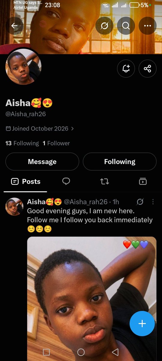 PreciousK_Laura's tweet photo. Have finally broke someone's virginity on X 😂 @Aisha_rah26 https://t.co/5mHRoVBpfk