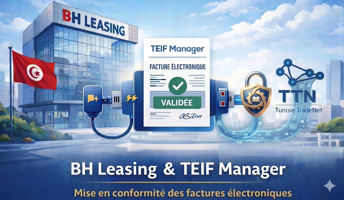 ZkbdiProtocol's tweet photo. 🏦 BH Leasing : ERP Oracle intact, des milliers de factures par mois traitées en ½ journée, conformité El Fatoora en moins de 3 mois. Le cas client 👉 https://t.co/5zjsFoKABd #FactureÉlectronique #Leasing #TEIF https://t.co/vUEBw6Fa6D