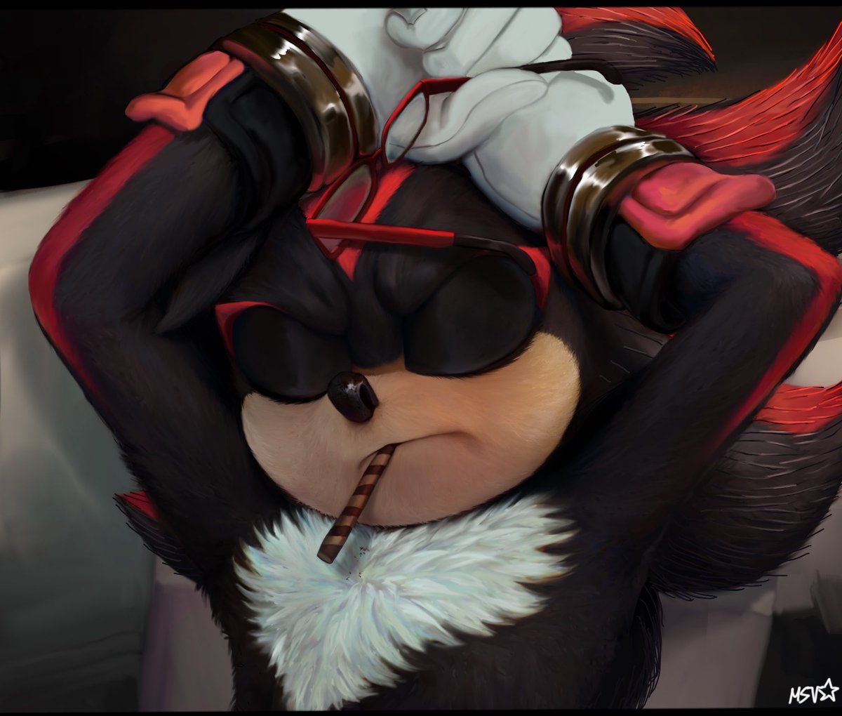 msvartzy's tweet photo. #shadowthehedgehogㅤ 
Thinking 💭 👓 https://t.co/56dBSf7AET
