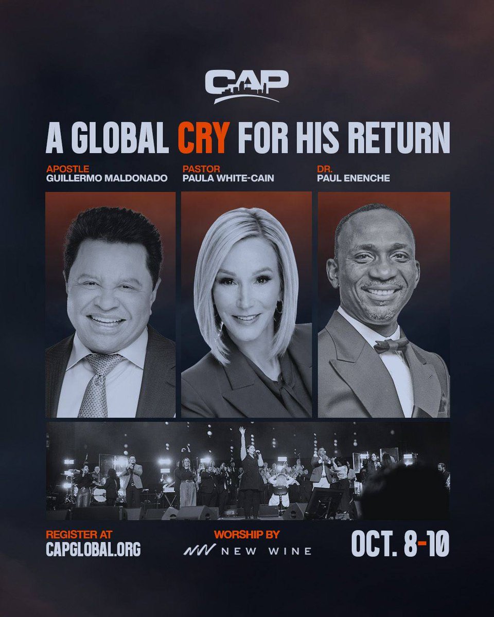 drpaulenenche's tweet photo. A GLOBAL CRY FOR HIS RETURN! 🌍🔥

I will be joining Apostle Guillermo Maldonado at the CAP Global Conference 2026 in Miami, Florida, from October 8–10.

Beloved, get ready for a mighty move of God, fresh fire, supernatural impartation and life-transforming encounters! 🙏🔥

Don't miss it! Register now at https://t.co/HAAYYVo4Sb