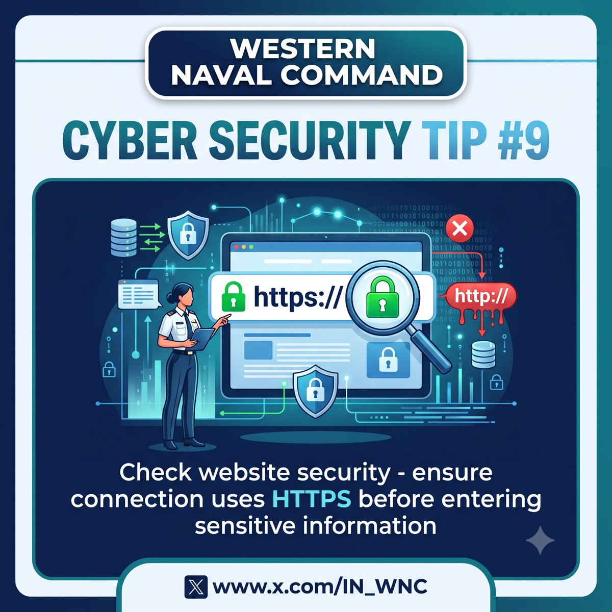 IN_WNC's tweet photo. #CyberSafe #NCSAM26

@indiannavy
@IndiannavyMedia
@DefPROMumbai https://t.co/pEXcnXuCTB