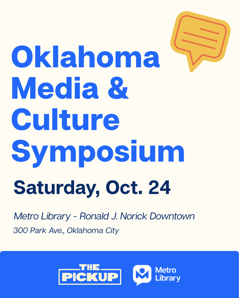 MetroLibraryOK's tweet photo. For the curious and always-reading-the-headlines crowd. 📰
Join us Oct. 24 for a conversation with New Yorker staff writer Burkhard Bilger and panel discussions featuring local journalists and storytellers.

📍 Metro Library - Ronald J. Norick Downtown
✏️ https://t.co/692hok7GGU https://t.co/YSHx9eD1lZ