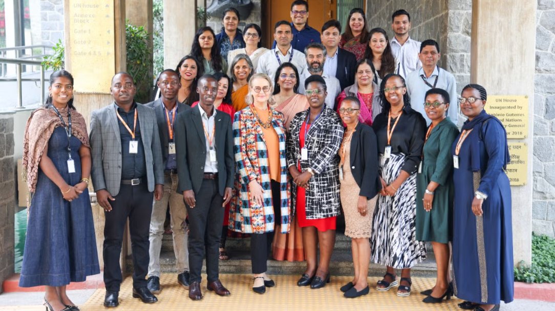 UNOSSC's tweet photo. Implemented by @UNFPARwanda in partnership with Rwanda’s health authorities and institutions, the initiative supports national efforts to expand and strengthen the health workforce. It is also advancing #SouthSouthCooperation, with exchanges with India and #Ghana helping strengthen midwifery education, professional standards and leadership.
