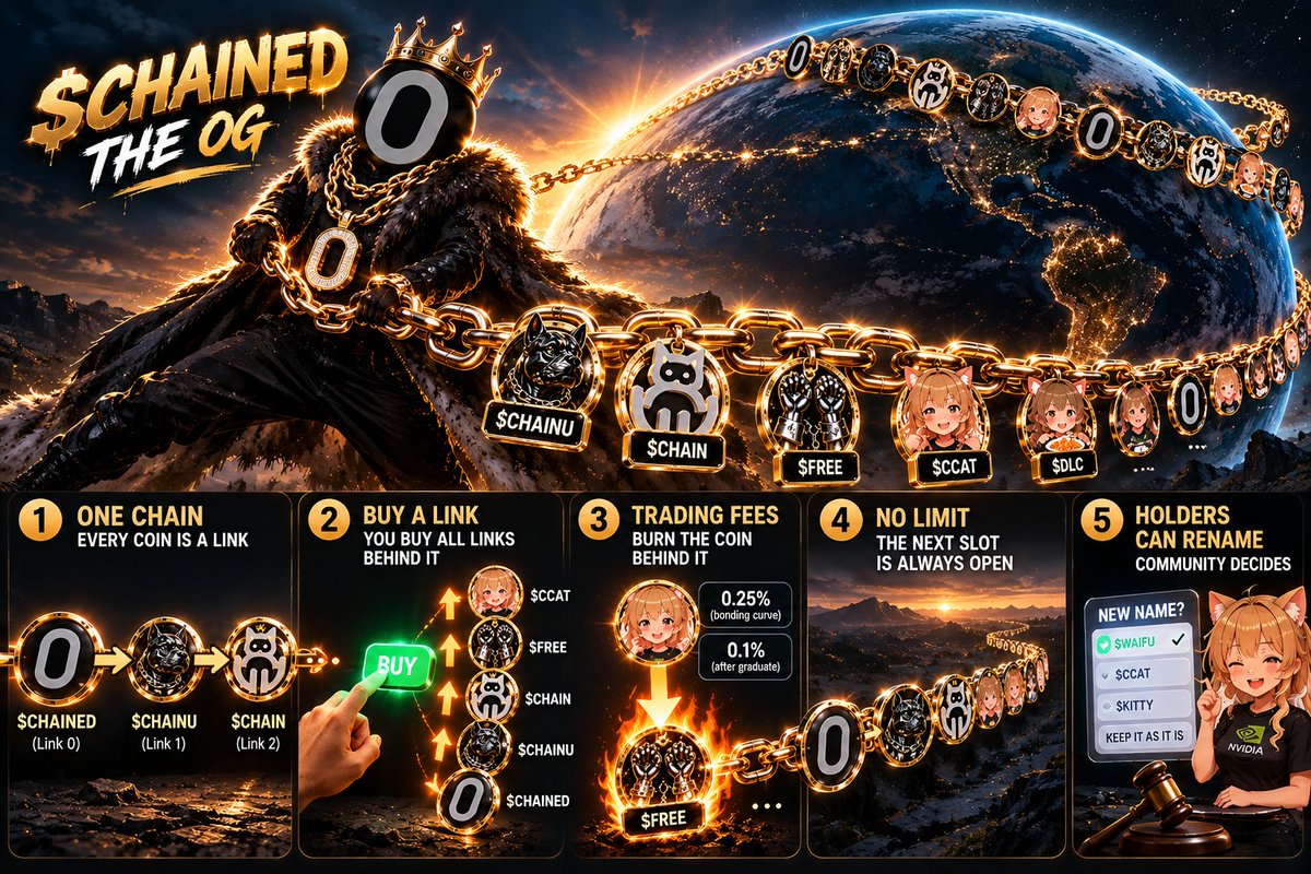 chainedcoin's tweet photo. With $chained the dept goes way deeper.

They're all linked to each other, if one is quote paired you can still pair to it. 

This makes it a real memecoin chain.

Time to make the longest memecoin chain to ever exist.

CA: 4NdRLd7Nf2GtiFGRbew11MdSitHvKQoPD63BxhCpoMW2 https://t.co/WDhJxDyd1c