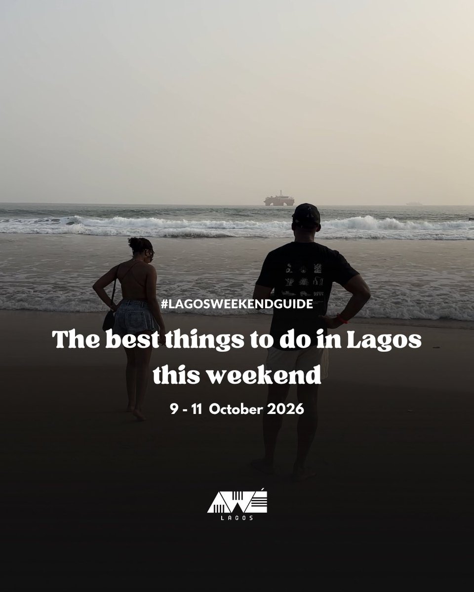AweLagos's tweet photo. Looking for things to do in Lagos this weekend (9–11 October 2026)? ✨

From live music and late-night raves to art exhibitions, sip-and-paint, tacos, social mixers, theatre, football and opera, there’s plenty happening across Lagos this weekend.
#LagosWeekendGuide https://t.co/cmMlT90VHa