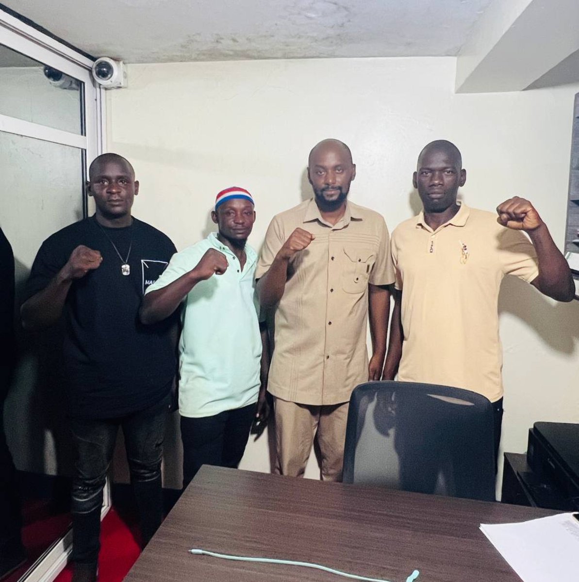 DavidLRubongoya's tweet photo. Very pleased this evening to receive back our comrades Mugumya Gaddafi, Wakabi Grace Smart and Kabege Majid. Gaddafi and Smart have been detained for close to 20 months without trial while Kabege has spent close to 9 months in detention. The pleasant coincidence is that Gaddafi and Kabege are biological brothers and have been released on the same day albeit the different courts and charges - all trumped up. Very grateful to all those who continue to demand for the freedom of all political prisoners as well as those who support them legally, financially, spiritually and in all other ways. We must continue working to put an end to this situation where so many citizens lose productive years for simply believing that their country deserves better leadership. 
#FreeAllPoliticalPartiesInUganda