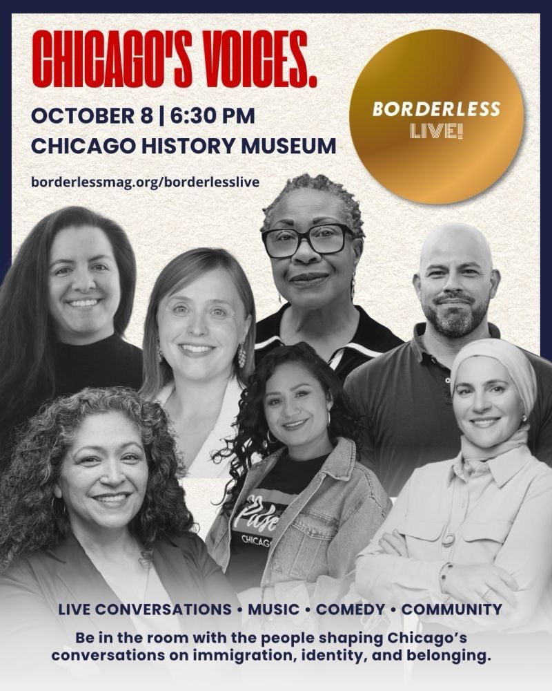 FieldFoundation's tweet photo. The Field Foundation is proud to support tonight’s BorderlessLive! —Borderless Magazine's inaugural event exploring immigration, identity &amp; belonging thru inspiring conversations w/journalists, artists, civic leaders &amp; community members.
📅 THURS, OCT. 8
📍@ChicagoMuseum https://t.co/6XfOqR7Rrn