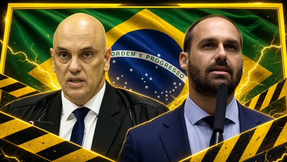 goddek's tweet photo. 🚨🇧🇷 BRAZIL: Supreme Court Justice Alexandre de Moraes has ordered an arrest warrant for @BolsonaroSP after declaring his conviction final.

FUN FACT: It’s Moraes who’ll end up in jail, not Eduardo. Mark my words. https://t.co/ims2q0yPVB