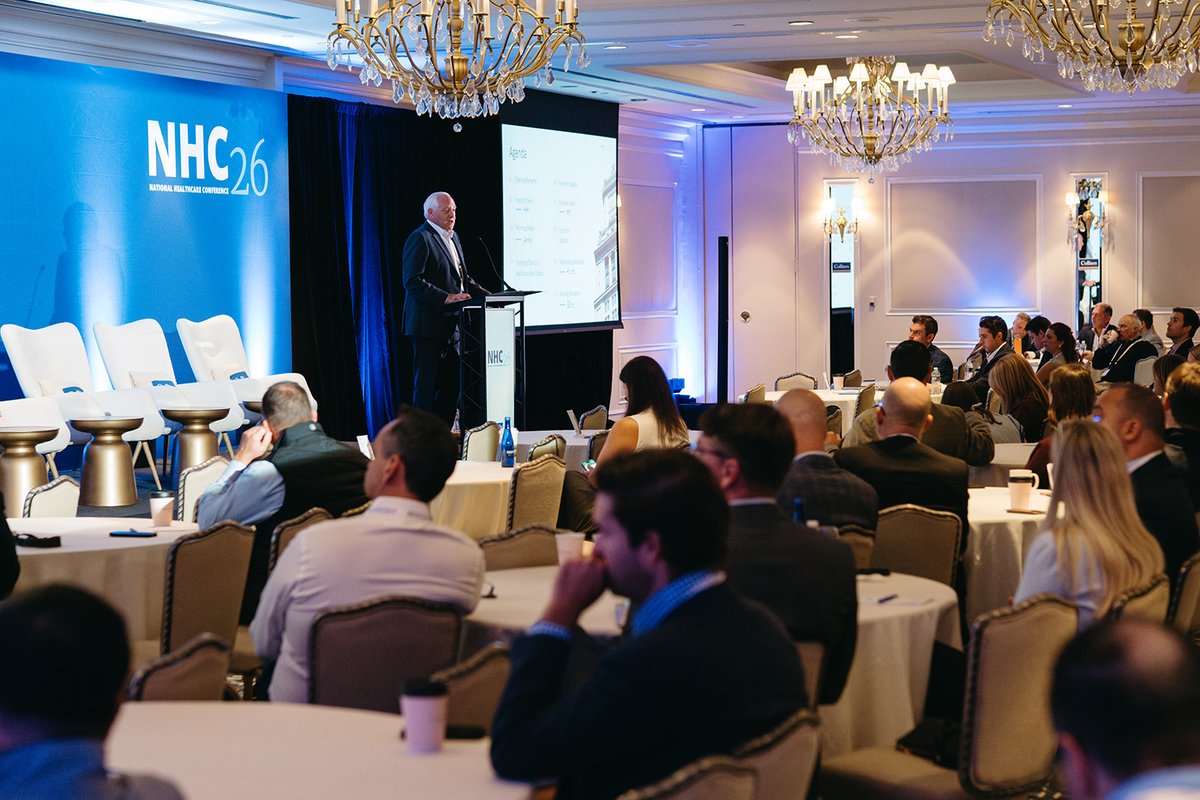 Colliers's tweet photo. Shawn Janus and Stephen Woelfel Jr welcomed attendees to the 2026 National Healthcare Conference this morning in Boston, kicking off a full day of expert-led conversations and thoughtful discussions on the future of healthcare real estate. #ColliersNHC2026 https://t.co/FpazxgMXq9