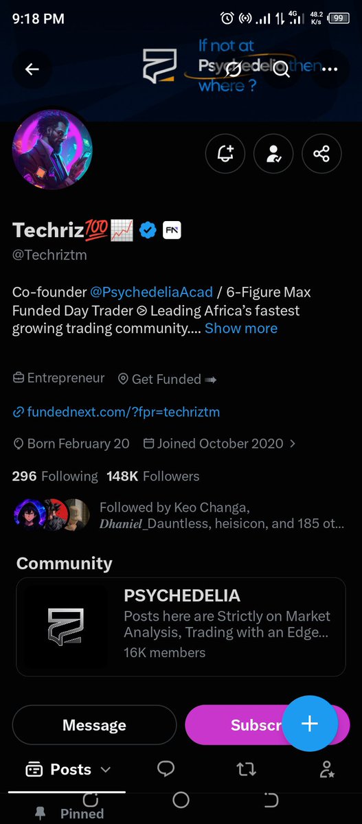 Dogood9999's tweet photo. @Techriztm @PsychedeliaAcad @Kelvintalent_ @FundedNext Done ✅ https://t.co/dqU3CbixE3