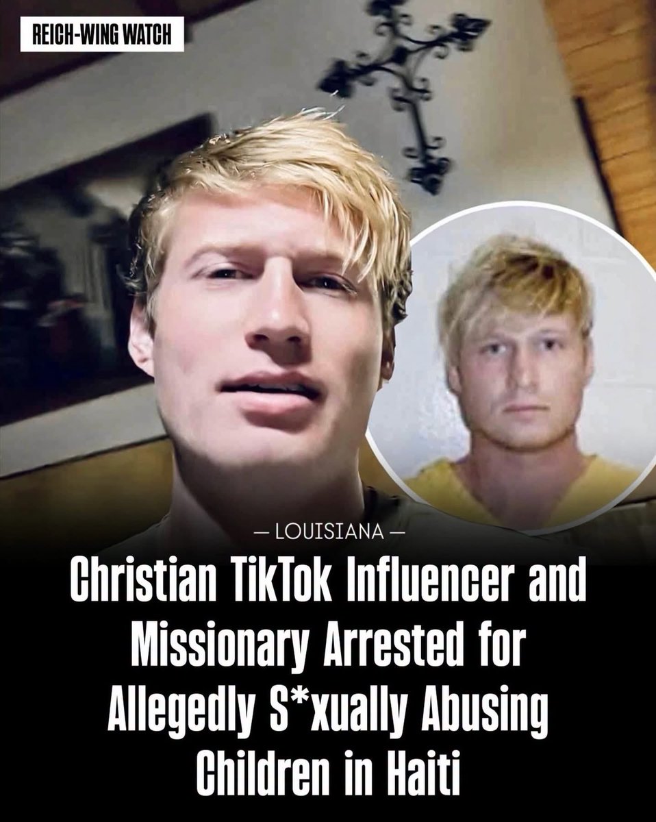 Truthtellerftm's tweet photo. Another Christian missionary pervert has been arrested in Haiti!

Will Trump pardon another pedo?

Maylon Foshee, a 23-year-old Louisiana missionary with a TikTok following of more than 100,000, has been arrested by the FBI and charged with illicit s*xual conduct with minors in Haiti. Foshee sexually abused three 14-year-old boys while working with Agape Ministriesin Gonaïves, Haiti, between 2023 and 2025.

Prosecutors allege the abuse of teen boys happened while he worked with a ministry there, and three victims have spoken to investigators. 

Foshee faces up to 30 years, if convicted. He built a big audience as a man of God. Prosecutors say children in his care were the victims.