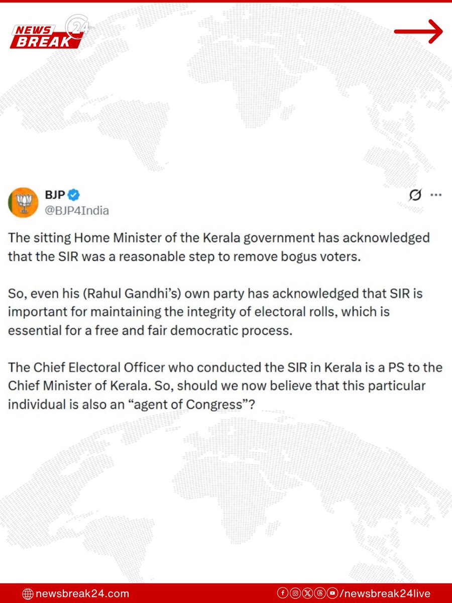 NewsBreak24Live's tweet photo. BJP-led NDA recorded major victories in ballot-paper elections in Assam and Tripura, winning 34 of 42 Silchar seats and around 94% of declared Village Committee seats in Tripura.
#AssamElection #TripuraElection #BJP #BallotPaper #PoliticalNews https://t.co/amEhhVBFUv