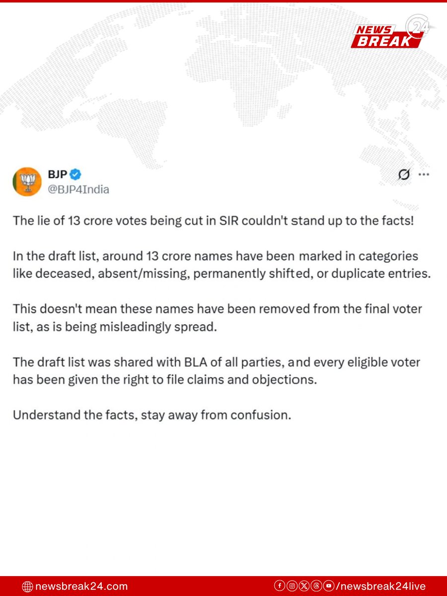 NewsBreak24Live's tweet photo. BJP-led NDA recorded major victories in ballot-paper elections in Assam and Tripura, winning 34 of 42 Silchar seats and around 94% of declared Village Committee seats in Tripura.
#AssamElection #TripuraElection #BJP #BallotPaper #PoliticalNews https://t.co/amEhhVBFUv