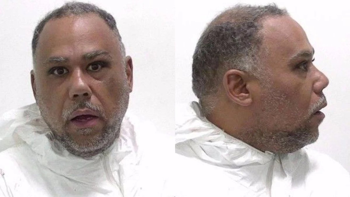 radioatlas's tweet photo. The mugshot of Nelson Blanco, 46, alongside his criminal history after he stabbed a 2-year-old girl multiple times in the face and her mother in the shoulder at a Providence, RI school bus stop on October 7, 2026, in an unprovoked attack.

Blanco's record includes stabbing two 7-year-old boys in 2003, plus later charges for assault, theft, domestic violence, and two rulings of incompetency to stand trial (2006 and 2026), after which he was released into the community.

The toddler is in critical condition at the hospital fighting for her life while the mother was treated and released; police found no known connection to the victims and recovered the knife after Blanco hid in a nearby home.