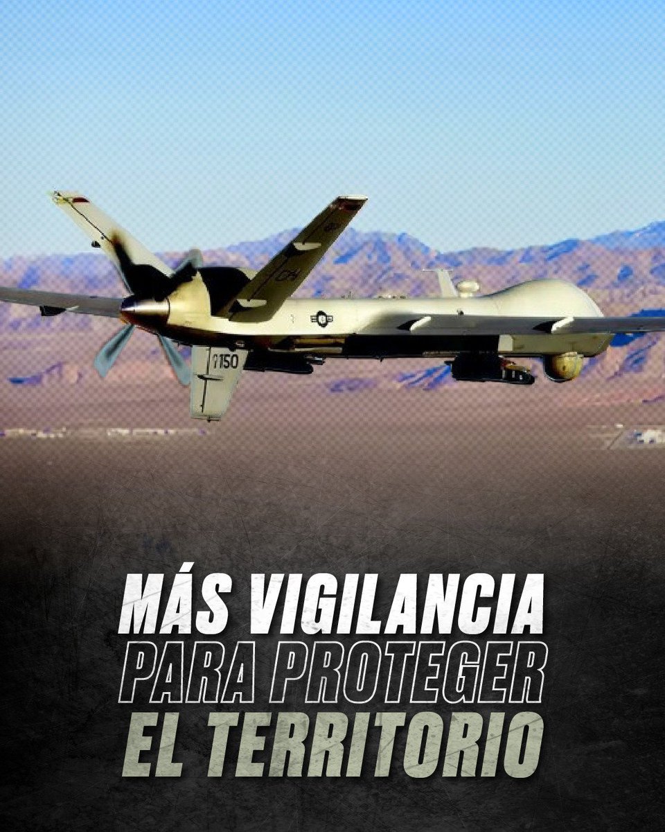 DefensaEc's tweet photo. 🚨 ¡DRONES REAPER: LOS NUEVOS CAZADORES DEL NARCOTRÁFICO!

La cooperación internacional con #EstadosUnidos permite incorporar drones MQ-9 Reaper, con capacidades de inteligencia, vigilancia y reconocimiento. https://t.co/ZkInu6juW0