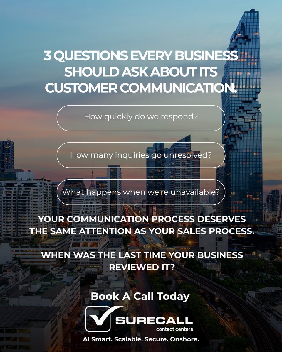 SureCallCC's tweet photo. Your communication process deserves the same attention as your sales process.

When was the last time your business reviewed it?

#BusinessGrowth #RevenueGrowth #CustomerExperience #BusinessStrategy https://t.co/dfcoab6PXa