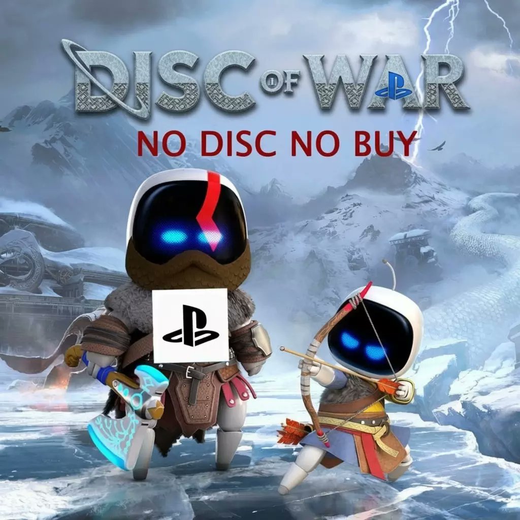 alpezr's tweet photo. @PlayStation #NoDiscNoBuy https://t.co/uyYsiHkNRY