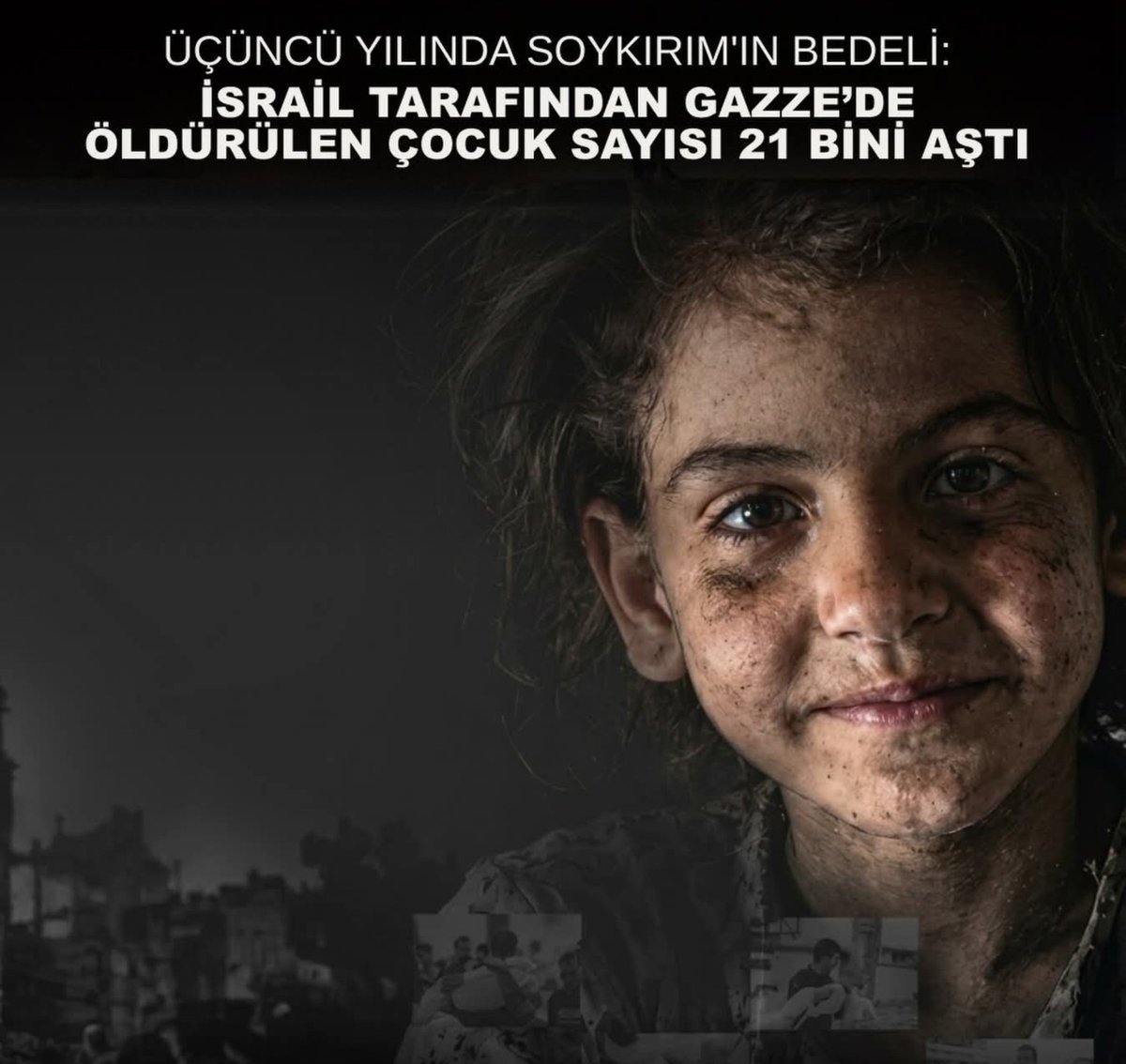 Ferdi_Karabasan's tweet photo. GAZZE’DE EVLAT KIRIMI: SAVAŞIN EN AĞIR YÜKÜNÜ VE BEDELİNİ MİNYATÜR BEDENLER ÖDÜYOR!

İsrail’in 8 Ekim 2023’ten bu yana Gazze Şeridi’nde aralıksız sürdürdüğü ve tüm insani değerleri ayaklar altına alan katliam bilançosu, uluslararası toplumun sessizliği altında derinleşmeye devam ediyor.

 Yayımlanan son raporlar, Gazze’de yaşanan vahşetin asıl hedefinin ve en büyük kurbanlarının masum çocuklar olduğunu bir kez daha kanıtladı.

21 Bin 745 Çocuk Katledildi, Milyonların Geleceği Karartıldı
Saldırıların başından bu yana geçen süreçte 21 bin 745 çocuk hayatını kaybetti, 46 bin çocuk ise ağır yaralarla hayatta kalma mücadelesi veriyor.

 Bombaların gölgesinde büyümeye çalışan 11 bin çocuk hayatlarının baharında uzuv kaybı yaşayarak engelli kaldı. 

Katliamın boyutu sadece bombalarla da sınırlı kalmadı; açlık ve tıbbi imkansızlıklar sistematik bir cezalandırma yöntemine dönüştü.

* Açlıktan Ölümler Başladı: Rapora göre en az 123 çocuk doğrudan yetersiz beslenme ve açlık nedeniyle yaşamını yitirdi.

 * Beşikte Vurulan Hayatlar: Henüz dünyayı tanıyamadan hedef olan 293 yenidoğan bebek can verdi.

 * 300 Bin Çocuk Tehlike Altında: Beş yaşın altındaki yaklaşık 300 bin çocuk akut yetersiz beslenme ve ölümcül hastalıkların pençesinde can çekişiyor.

Sessizlik Vahşete Ortak Olmaktır
Gazze'de her gün onlarca çocuk yalnızca hayatta kalmaya çalışırken, dünya kamuoyunun ve uluslararası kurumların pasif tutumu bu insanlık dramını seyretmekle yetiniyor. 

Bir kuşağın göz göre göre yok edildiği bu tablo, sadece bir savaş bilançosu değil; insanlığın sınıfta kaldığının ve tarihe geçecek devasa bir utanç sayfasının açık göstergesidir.