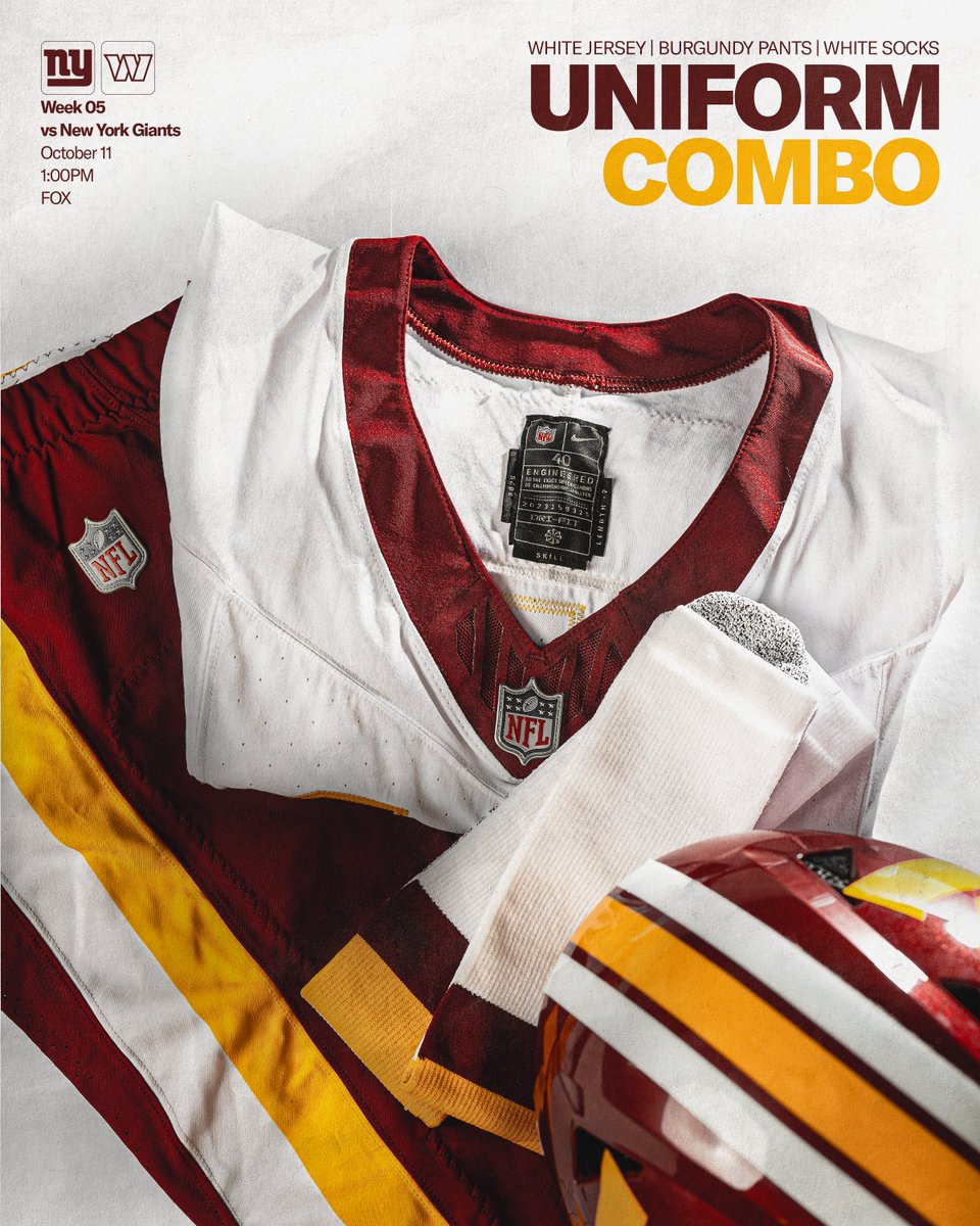Commanders's tweet photo. back in white this weekend https://t.co/49Yq6yCEDL