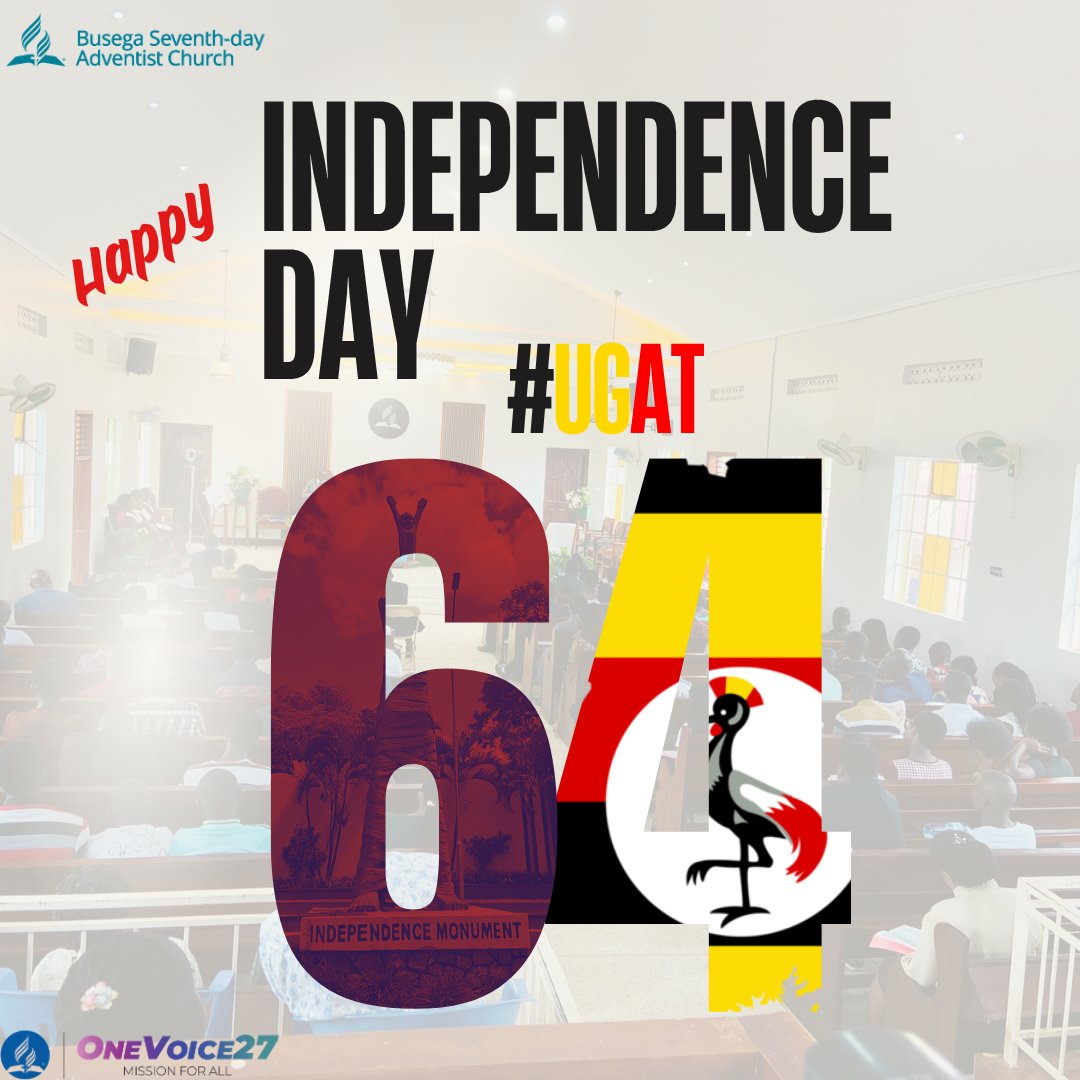SdaBusega's tweet photo. Happy Independence Day Uganda
#64thIndependenceday
#Onevoice27
#Missionforall https://t.co/bNxftqhKVB