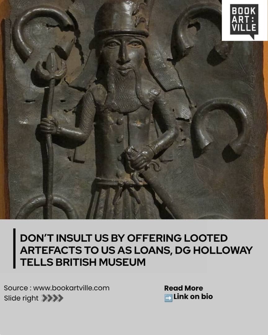 Bookartville_'s tweet photo. “Don’t insult us by offering looted artefacts to us as loans”

The fight over Africa’s looted heritage continues. Beyond museums &amp; ownership lies deeper questions!

Slide right for excerpt

🔗Hit the link in bio for exclusive details

#BookArtVille #Africaheritage #Repatriation https://t.co/DVIlwQmd6N