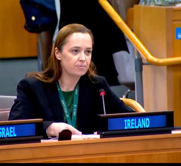 IrishMissionUN's tweet photo. Gender equality and the empowerment of women and girls is a key foreign policy priority for Ireland.

This morning at #UNGA81’s Third Committee, 🇮🇪 reaffirmed the need to:

🔸eliminate all forms of gender-based violence 

🔸integrate human rights and gender perspectives in AI governance 

🔸provide universal access to comprehensive sexual and reproductive health services

🔗 https://t.co/RCOcoPtv56