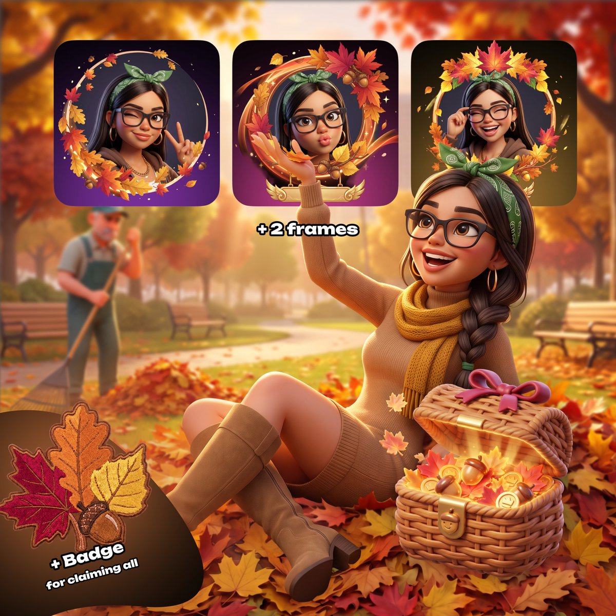 city_holder's tweet photo. 🍁 New frame collection — Leaf-Fall

The wind tore every bit of gold off the branches and spun it into frames. The higher the rarity, the stronger the whirlwind — the legendary one wears a maple crown.

Open https://t.co/lv3CfZGSuY https://t.co/eoPvBVpXND