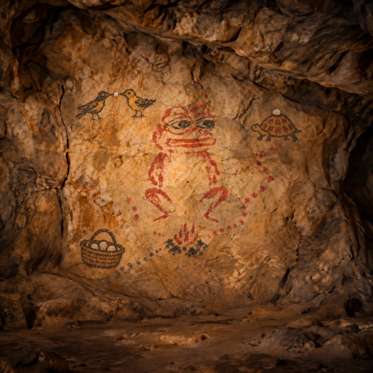ZTO_ETH's tweet photo. Cave update. The stone left the back of the cave today. Frog carried it out himself.

It is by the fire now, where everyone can see it. It is heavier than it looks.

Nobody touches it until Friday. https://t.co/eKlRPeYSWD