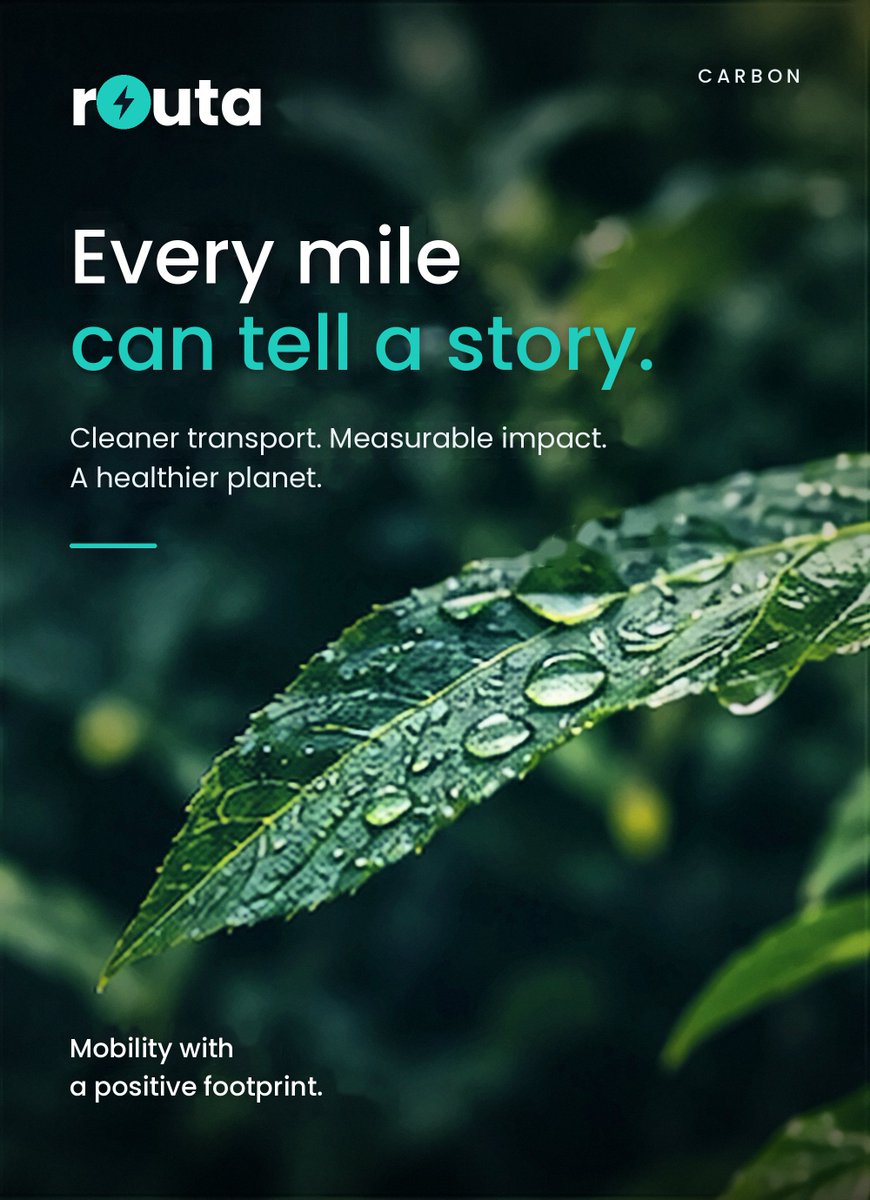 Routa_evolution's tweet photo. Every mile matters.
With cleaner transport comes measurable impact — fewer emissions, smarter mobility, and a healthier planet.
Move better. Leave a better footprint. 🌱⚡
#Routa #CleanMobility https://t.co/dwB6ikfPIB
