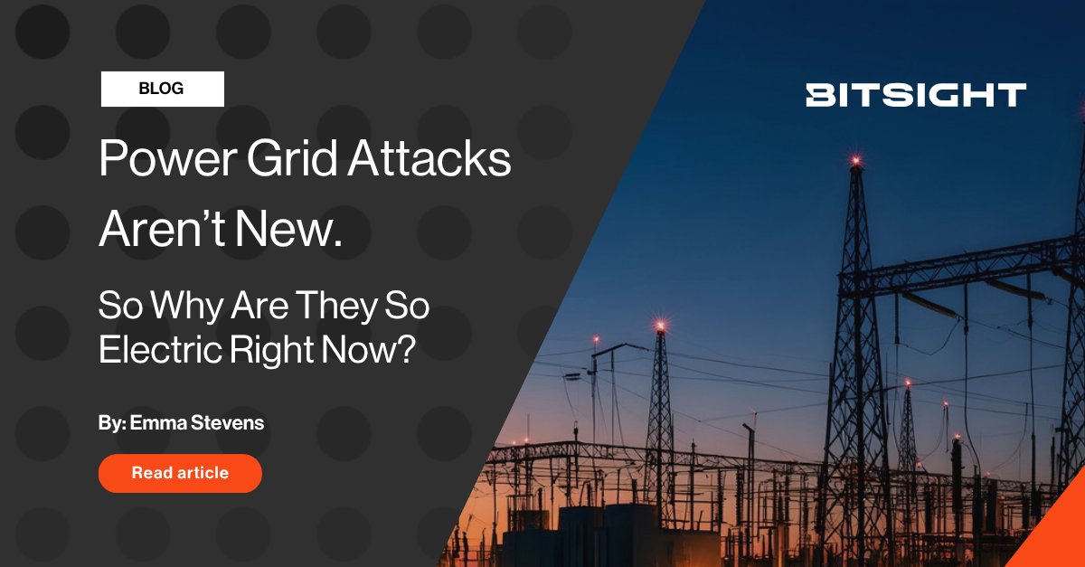 Bitsight's tweet photo. ⚡Power grid attacks aren't new. AI is accelerating attack paths, and overlooked vendors or exposed devices put critical operations at risk. 

🔎See why visibility across your attack surface matters: https://t.co/zy7mh9SOt3 

#CyberRisk #OTSecurity #AI #ThreatIntel #Cybersecurity https://t.co/tNADin9d72