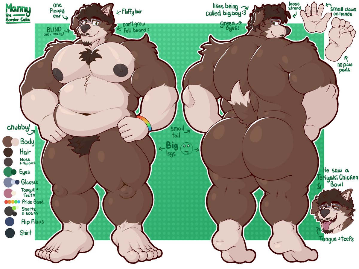 darkpolari's tweet photo. meet Manny the Border Collie!! 💚🐶

a new sona that looks more like me :] https://t.co/3mLcxpRHbA