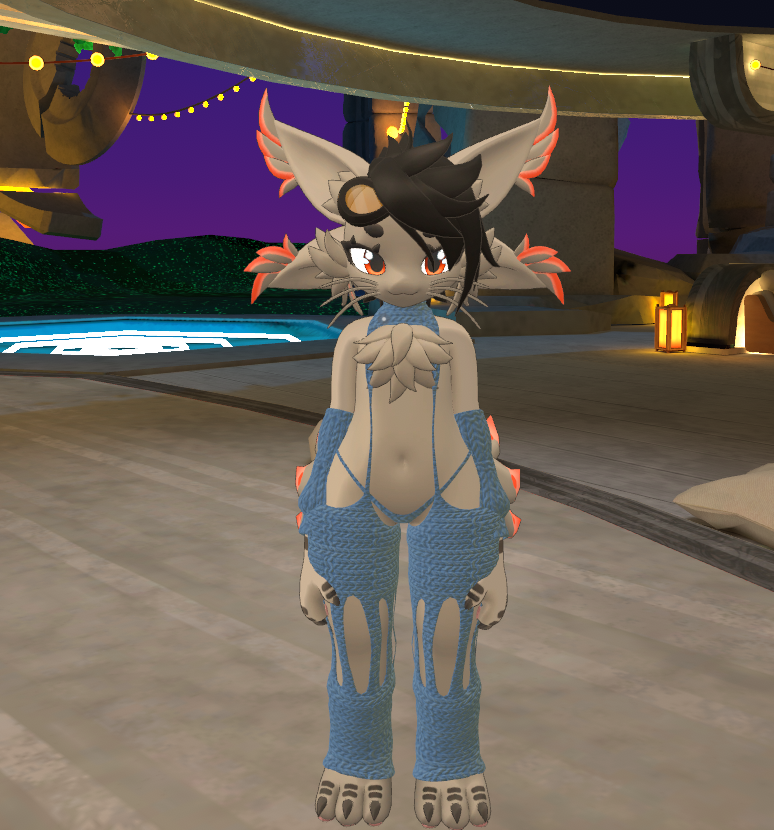 MrEffect_'s tweet photo. First time trying out custom clothes on my avatar! Turned out way better than I expected 💙✨

#VRChat #Pawvali https://t.co/xYJrmYwNz1