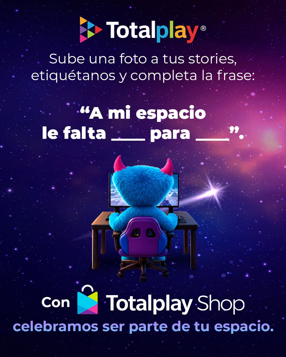 totalplaymx's tweet photo. Más cerca de ti, de tus gustos y de todo lo que te mueve. ✨¿Qué elegirías para completar tu espacio ideal? Compártelo en tus Stories y etiquétanos. 🌌 https://t.co/Rv3MFMreXt
