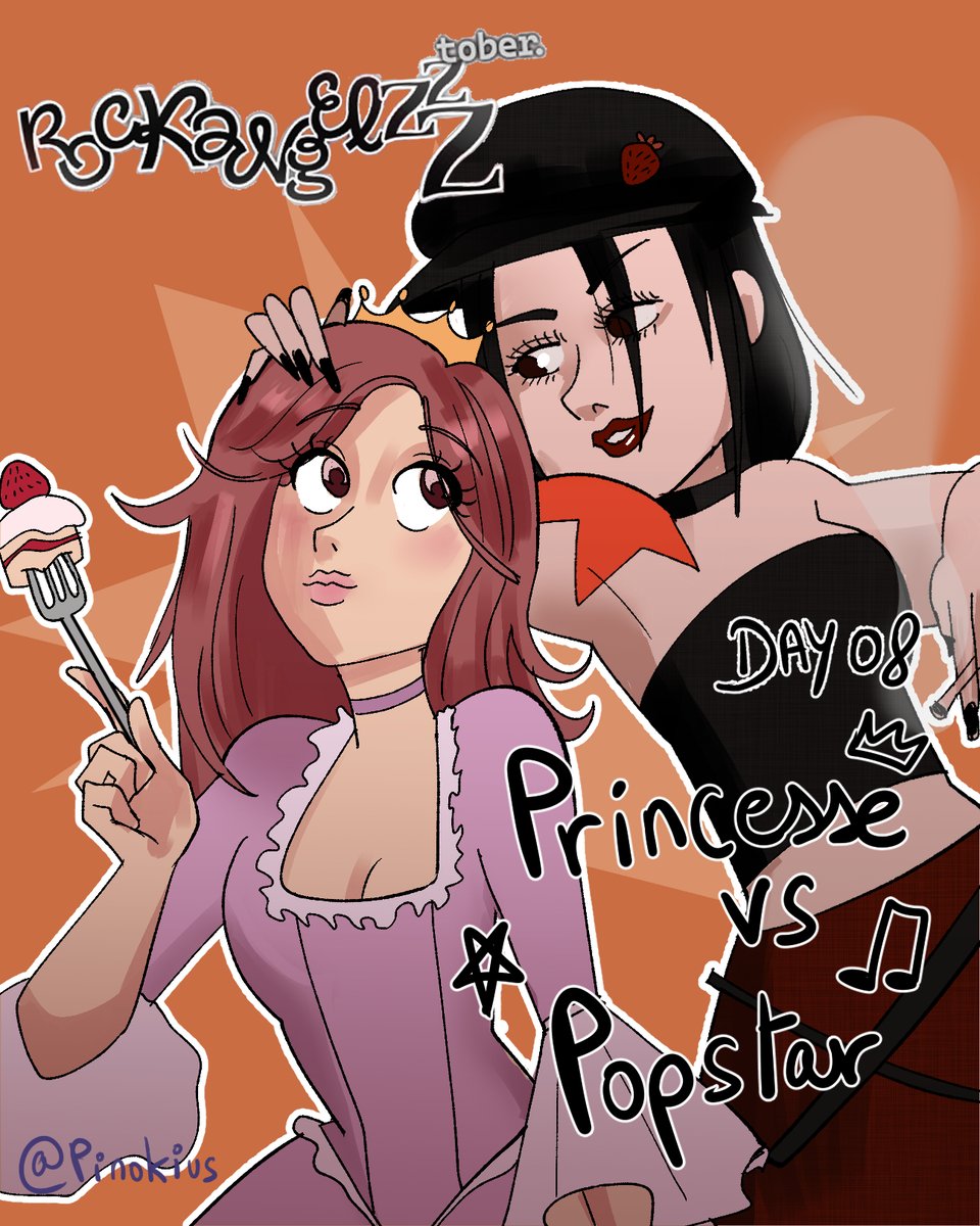 _Pinokius's tweet photo. JOUR 8 du #rockangelzzztober 🍓
.
.
.
#princessevspopstar #nana #charadesign #hachi #popstar #nanafanart #nanamanga #inktober2026 https://t.co/8lr8Dp4A3z