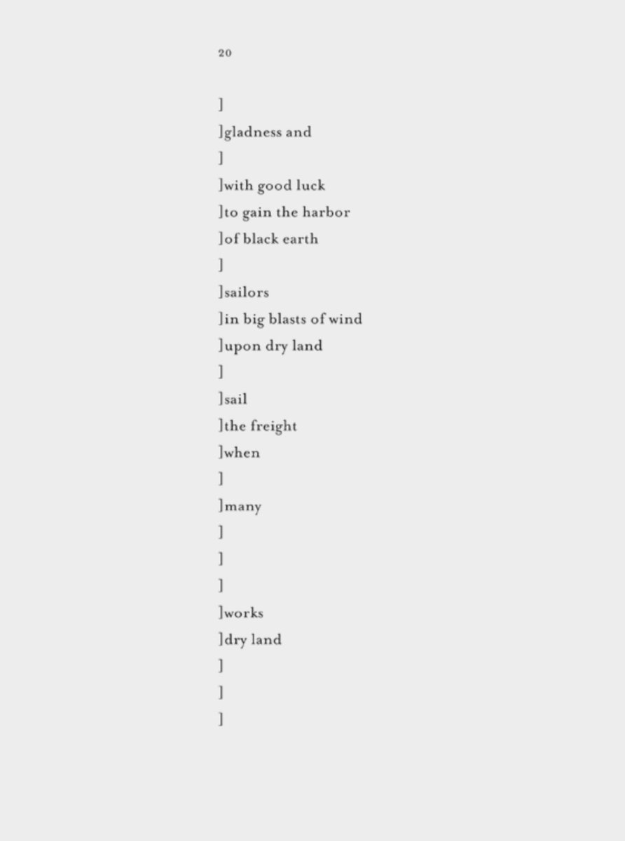 Vanessid's tweet photo. I just taught "Kinds of Water" in my memoir class as an example of the haibun, but what has always struck me as Anne Carson's most important scholarly statement is her translation of Sappho, and her feminist refusal to fill the gaps of the original papyrus, language men imagined https://t.co/dtaSw9IIK1