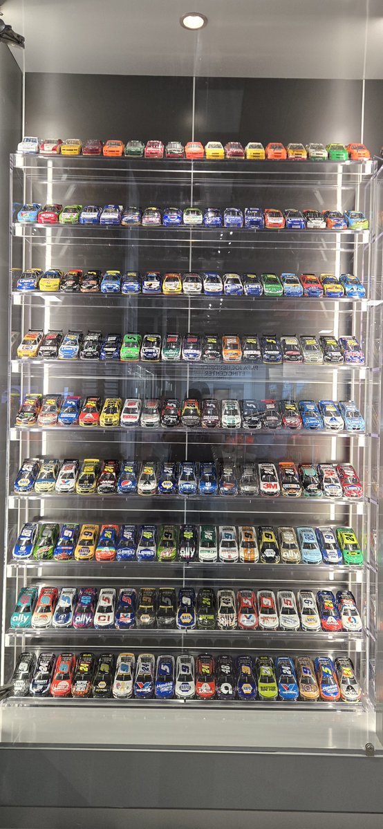 STaranto92's tweet photo. Arguably the most impressive thing about the newly renovated Hendrick Museum has to be the giant cabinet of diecasts they have spanning the team's entire history.

It's a sight to behold and puts even the most hardcore of diecast collectors to shame. https://t.co/gLWCNK96j0