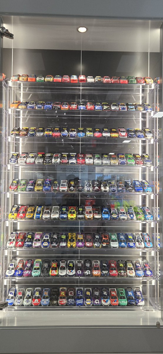 STaranto92's tweet photo. Arguably the most impressive thing about the newly renovated Hendrick Museum has to be the giant cabinet of diecasts they have spanning the team's entire history.

It's a sight to behold and puts even the most hardcore of diecast collectors to shame. https://t.co/gLWCNK96j0
