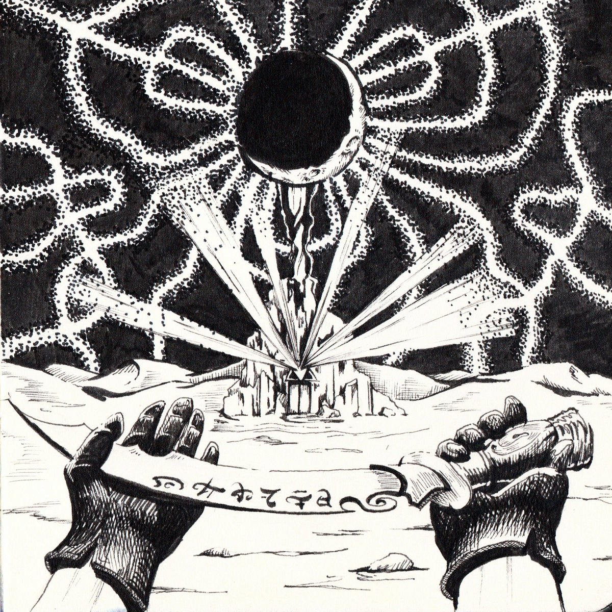 miro_nova_art's tweet photo. Scimitar of Barzai - a relic made of fine ebony and engraved with arcane spell. It is believed to have been used in summoning of Yog-Sothoth.
The ritual involving the scimitar can only be successful in the month of Mars under the waxing crescent of the moon.

#mythos #chtober https://t.co/JewVI12kcQ