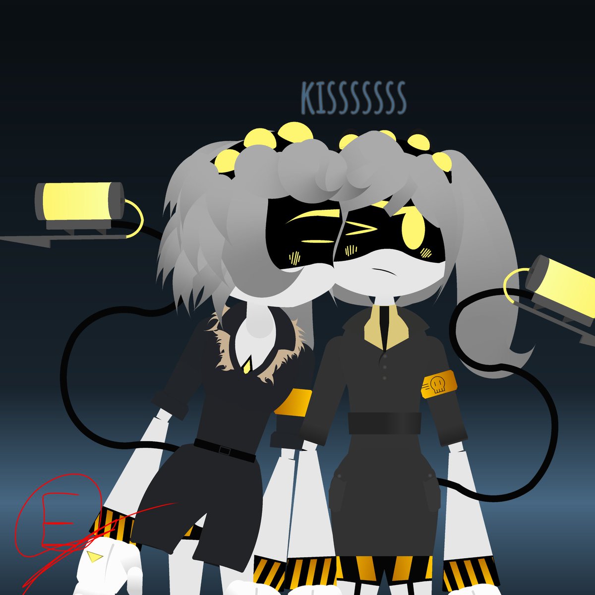 ERROR_SFW_404's tweet photo. Kiss me and you <3
#codegold #N #JxN
#MurderDrones #NxJ #SerialDesignationN 
#SerialDesignationJ 
#MurderDronesfanart https://t.co/weg8k5jZLD