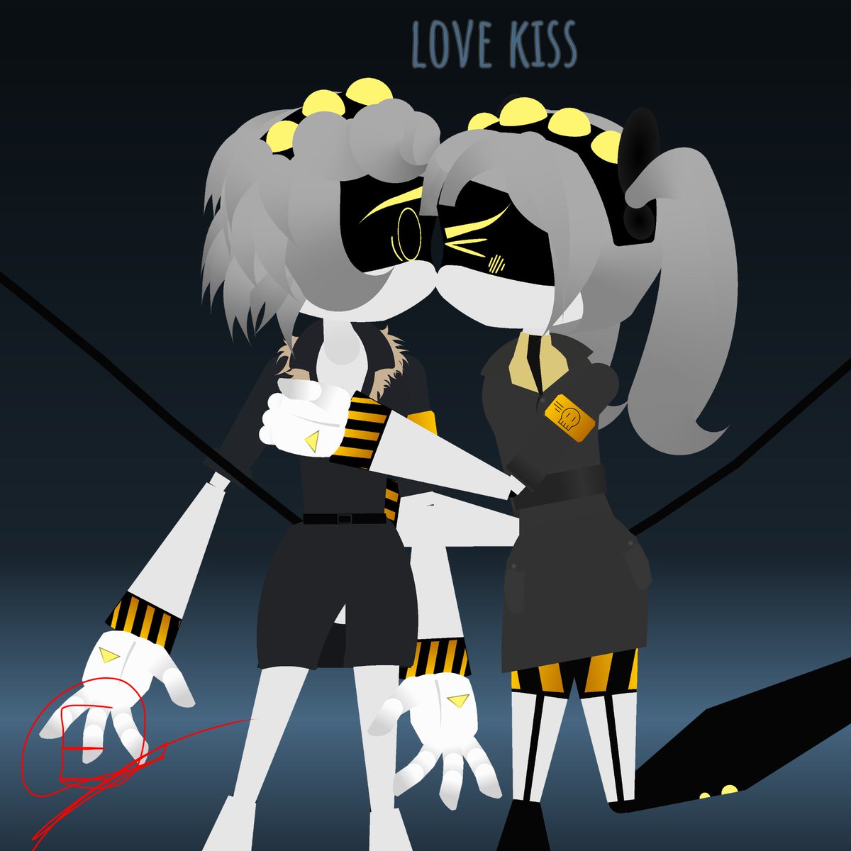 ERROR_SFW_404's tweet photo. Kiss me and you <3
#codegold #N #JxN
#MurderDrones #NxJ #SerialDesignationN 
#SerialDesignationJ 
#MurderDronesfanart https://t.co/weg8k5jZLD