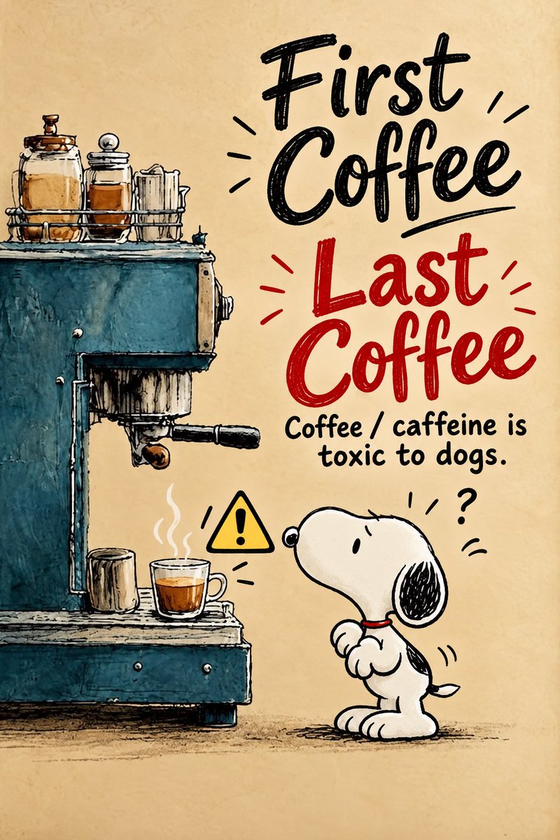 DuiZhan1's tweet photo. @IrenaBuzarewicz First Coffee. Last Coffee. Never let your dog have either. https://t.co/BYSorx03T0