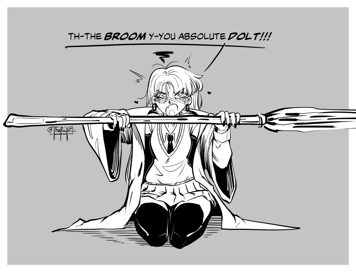TheRailz's tweet photo. Dracaena showing off the new broom her father bought her #Malfoy #Malfoid https://t.co/FnIZDpAM4M