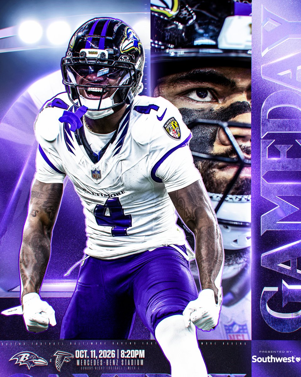 Ravens's tweet photo. Atlanta, we're here 😈 https://t.co/6Ud8yChKO1
