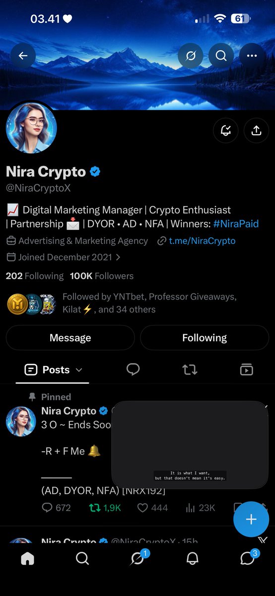 soaftlywon's tweet photo. @NiraCryptoX 🐣🐥 https://t.co/pROhLi8sYl